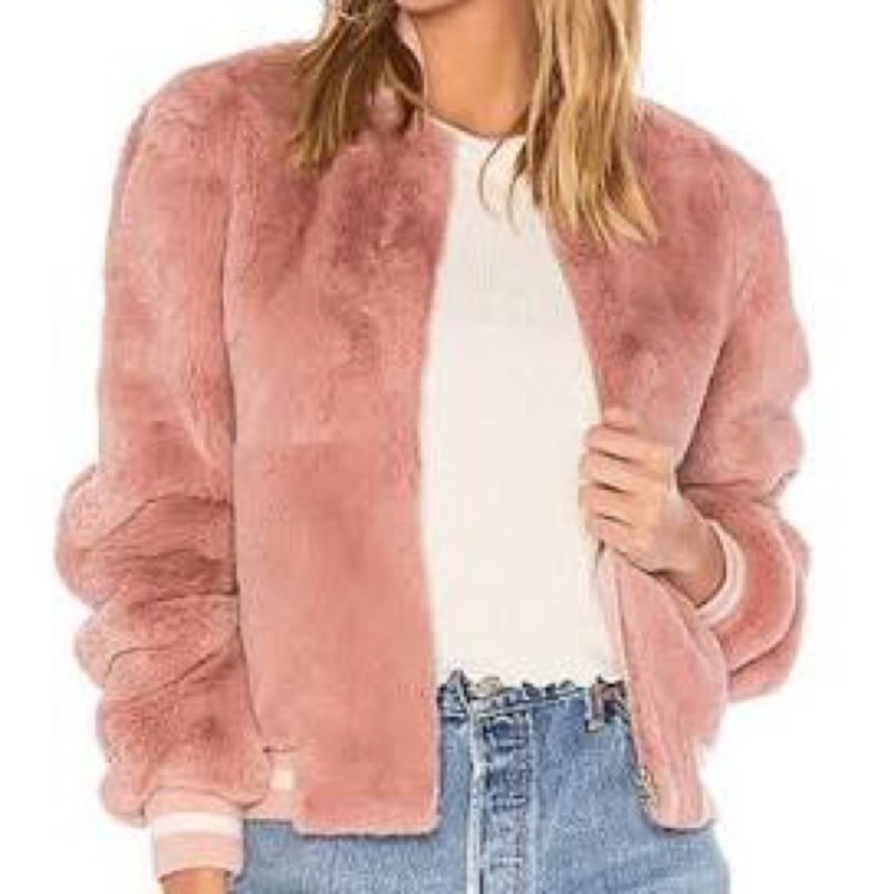 Elizabeth and James “Cold Girl” Blush Fur Jacket - Size XS (new without tags)